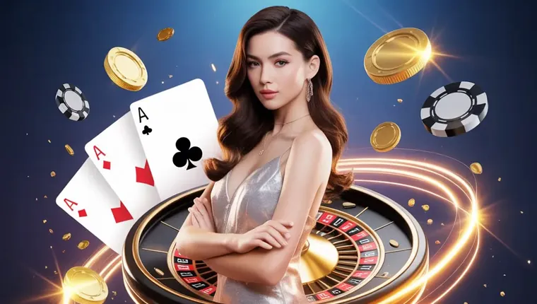 A live poker table with cards and chips, showcasing the variety of live games at 27.